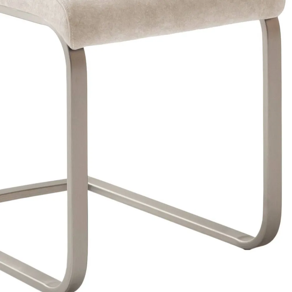 Wohnen Wohnzimmerstühle*Freischwinger-Polsterstühle in Creme - Sevilaca (4er Set)