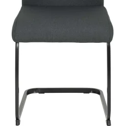 Wohnen Esszimmerstühle|Stühle*Freischwingerstühle in Anthrazit & Schwarz - Wady (Set)