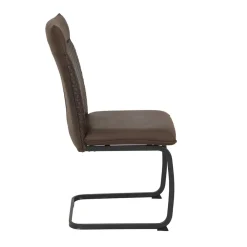 Wohnen Wohnzimmerstühle*Freischwingerstühle in Braun Microfaser - Francara (Set)