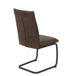 Wohnen Wohnzimmerstühle*Freischwingerstühle in Braun Microfaser - Francara (Set)