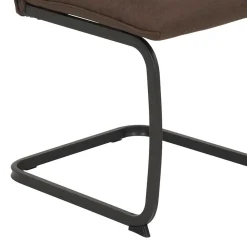 Wohnen Wohnzimmerstühle*Freischwingerstühle in Braun Microfaser - Francara (Set)