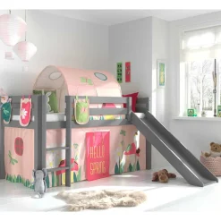 Kinder Wohnen Frühling Spielbett mit Tunnel & Rutsche - Barosio