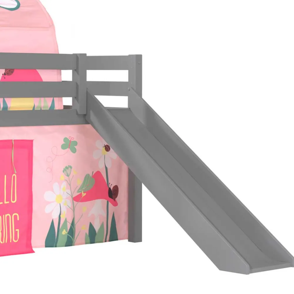 Kinder Wohnen Frühling Spielbett mit Tunnel & Rutsche - Barosio