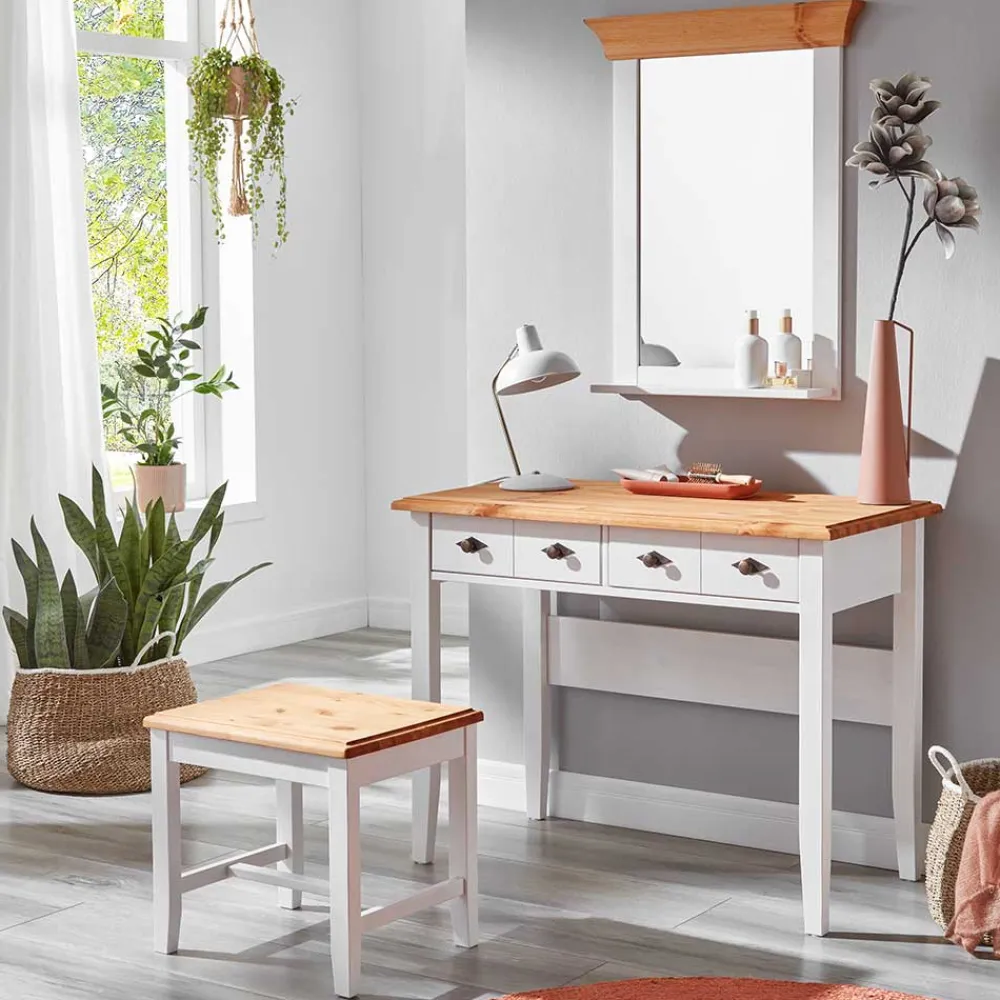 Wohnen Frisiertisch & Hocker & Spiegel - Sibiuta (dreiteilig)