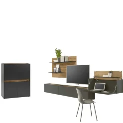 Wohnen Wohnwände|Wohnwand*Funktionelle Wohnwand Möbel - Ahilav (fünfteilig)