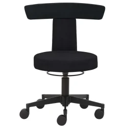 Wohnen Bürostühle*Funktioneller Arbeitshocker mit Lehne & Drehgestell - Kenzy