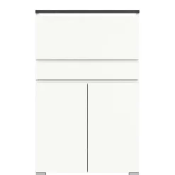 Wohnen Graue Möbel|Weiße Möbel*Funktioneller Schuhschrank mit zwei Türen & Klappe - Suad