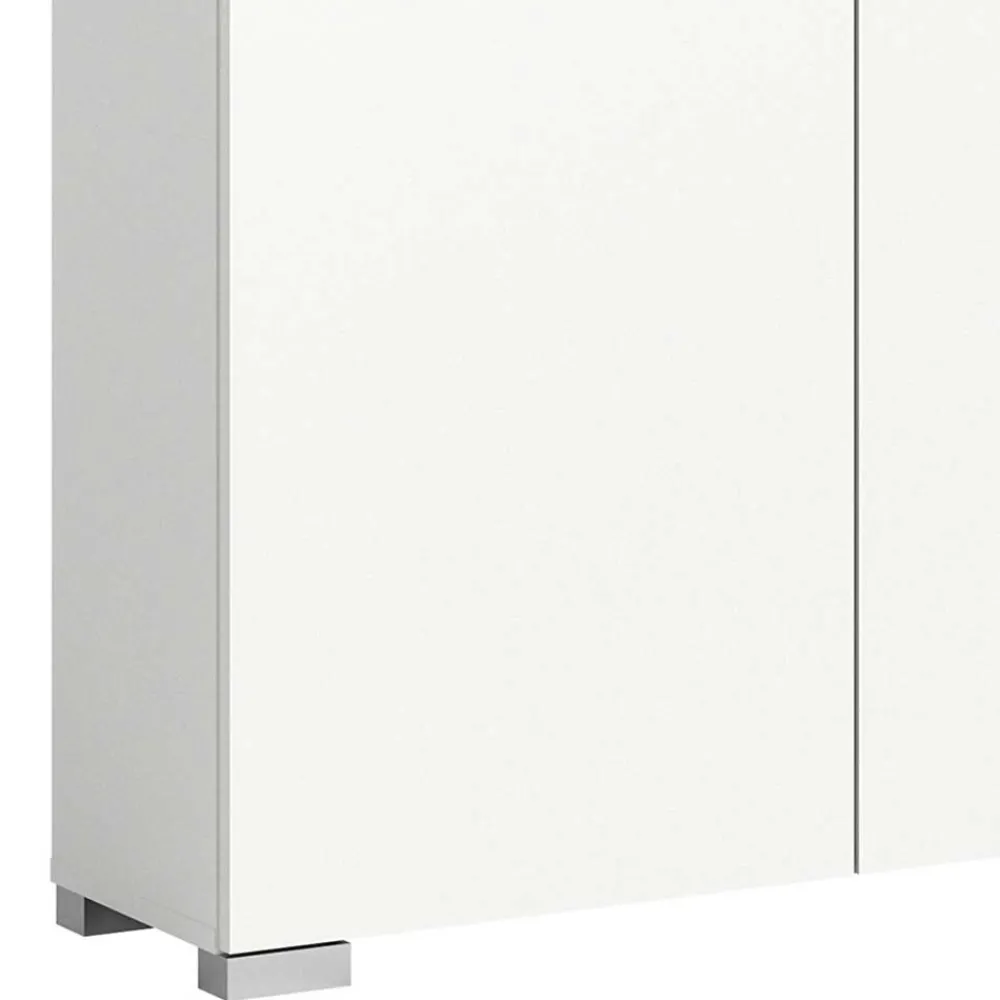 Wohnen Graue Möbel|Weiße Möbel*Funktioneller Schuhschrank mit zwei Türen & Klappe - Suad