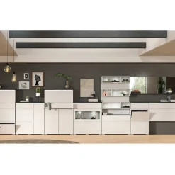 Wohnen Graue Möbel|Weiße Möbel*Funktioneller Schuhschrank mit zwei Türen & Klappe - Suad