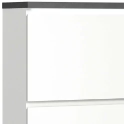 Wohnen Graue Möbel|Weiße Möbel*Funktioneller Schuhschrank mit zwei Türen & Klappe - Suad