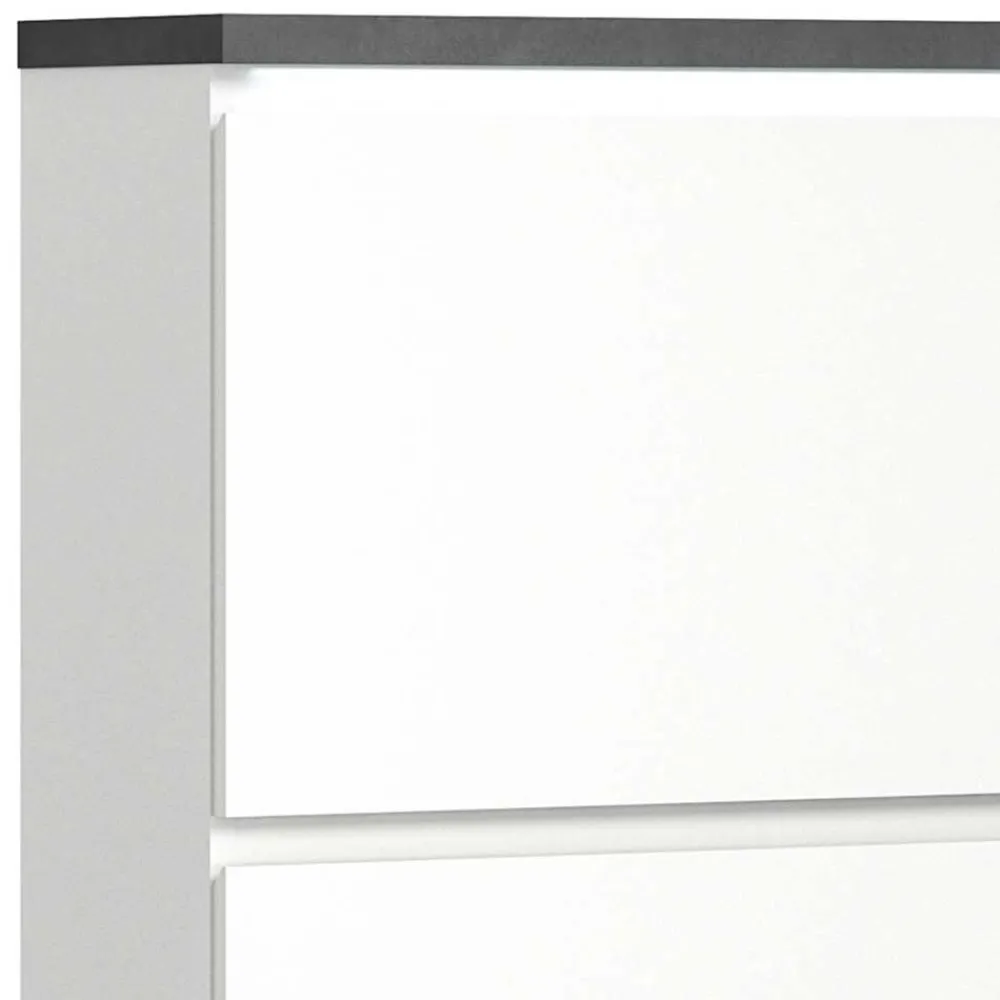 Wohnen Graue Möbel|Weiße Möbel*Funktioneller Schuhschrank mit zwei Türen & Klappe - Suad