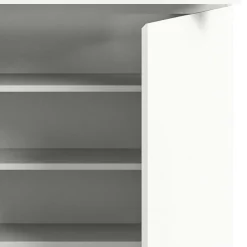 Wohnen Graue Möbel|Weiße Möbel*Funktioneller Schuhschrank mit zwei Türen & Klappe - Suad