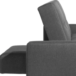 Wohnen Retro Möbel|Schlafsofas*Funktionelles Ecksofa in Dunkelgrau - Kalastania (zweiteilig)