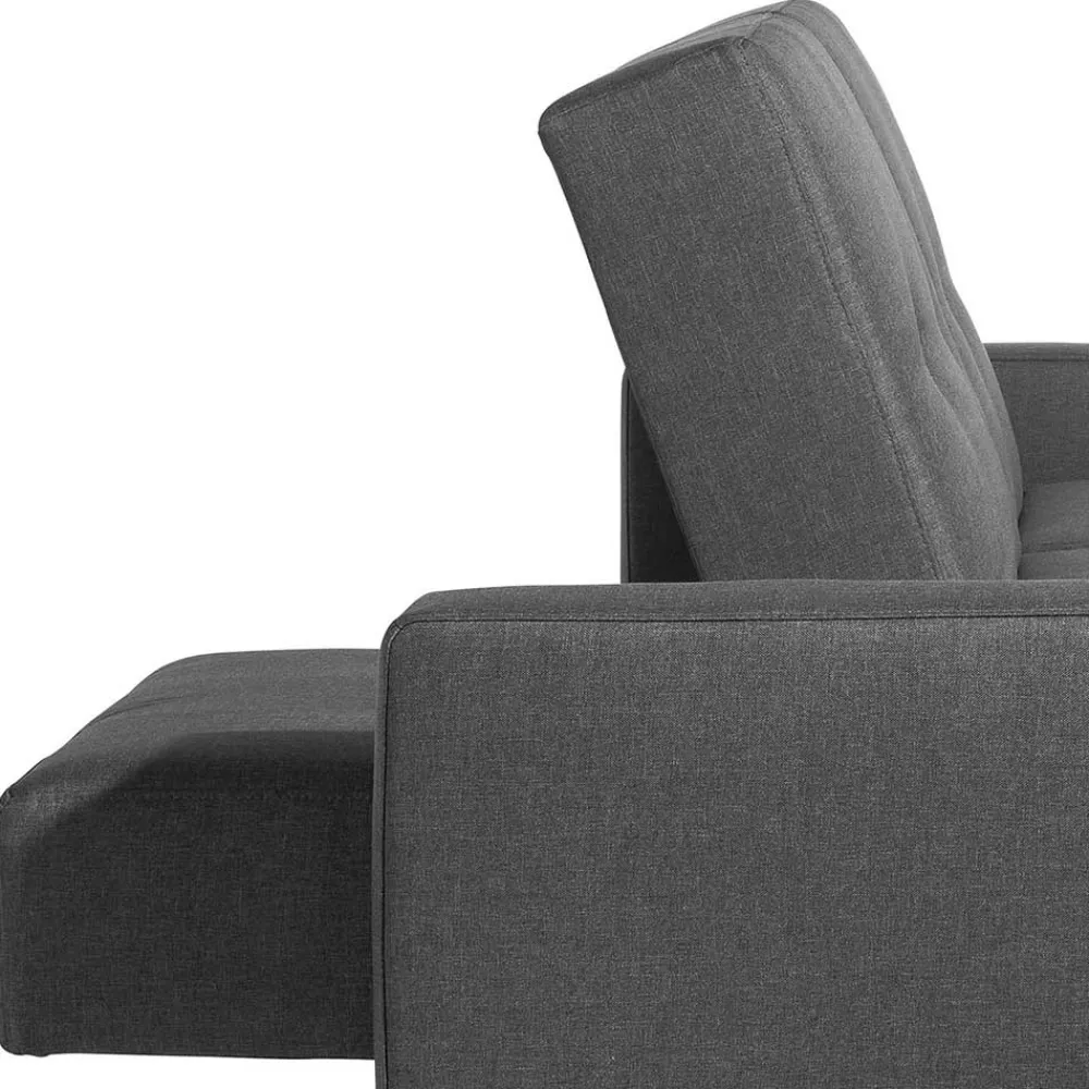 Wohnen Retro Möbel|Schlafsofas*Funktionelles Ecksofa in Dunkelgrau - Kalastania (zweiteilig)