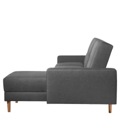 Wohnen Retro Möbel|Schlafsofas*Funktionelles Ecksofa in Dunkelgrau - Kalastania (zweiteilig)