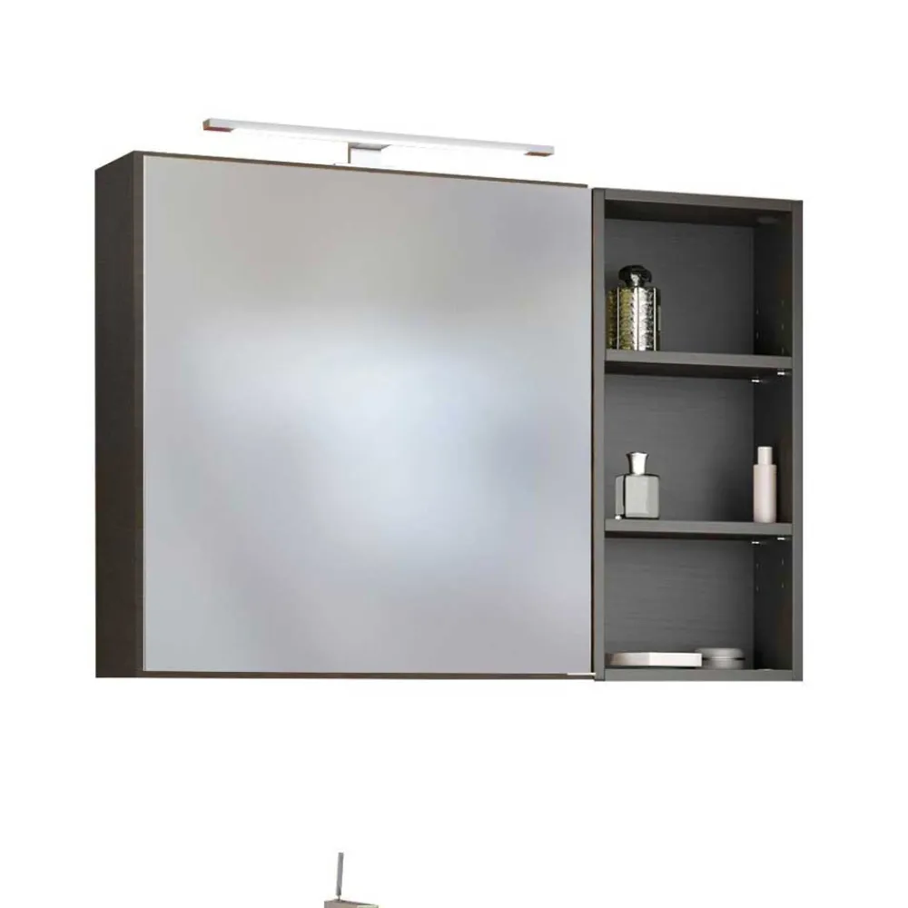 Wohnen Funktionelles Waschplatz Set in Grau - Estregos (dreiteilig)