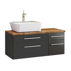 Wohnen Funktionelles Waschplatz Set in Grau - Estregos (dreiteilig)