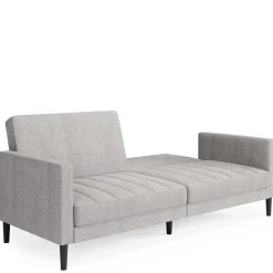 Wohnen Betten|Betten*Funktionscouch in Hellgrau und Schwarz - Logion