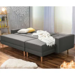 Wohnen Funktionsecke in Anthrazit mit Erle - Solino (zweiteilig)