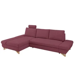 Wohnen Schlafsofas*Funktionsecke in Bordeaux Rot und Buche - Baonga