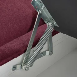 Wohnen Schlafsofas*Funktionsecke in Bordeaux Rot und Buche - Baonga