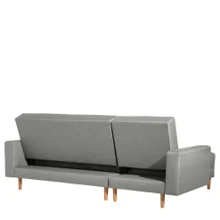 Wohnen Schlafsofas*Funktionsecke in Hellgrau mit Erle - Manoja (zweiteilig)