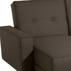 Wohnen Funktionsecksofa in Braun mit Erle - Iljona (zweiteilig)