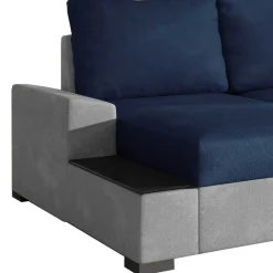 Wohnen Funktionssofa in Dunkelblau und Hellgrau - Uminga