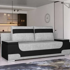 Wohnen Schlafsofas*Funktionssofa in Grau und Schwarz - Lech