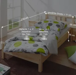 Wohnen Futonbett Adalberto aus Kiefer Massivholz