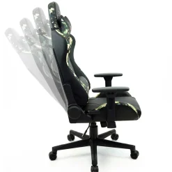 Wohnen Gamer Drehstuhl in Schwarz & Camouflage - Babeny