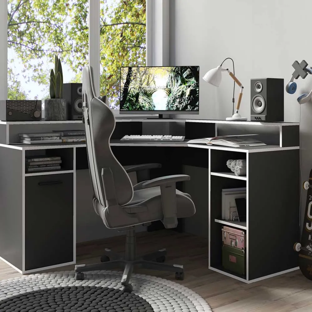 Wohnen Gaming Schreibtisch im Winkeldesign - Docrona