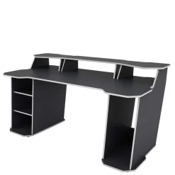 Wohnen Gaming-Computertisch in Anthrazit mit Weiß - Couras