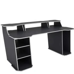 Wohnen Gaming-Computertisch in Anthrazit mit Weiß - Couras