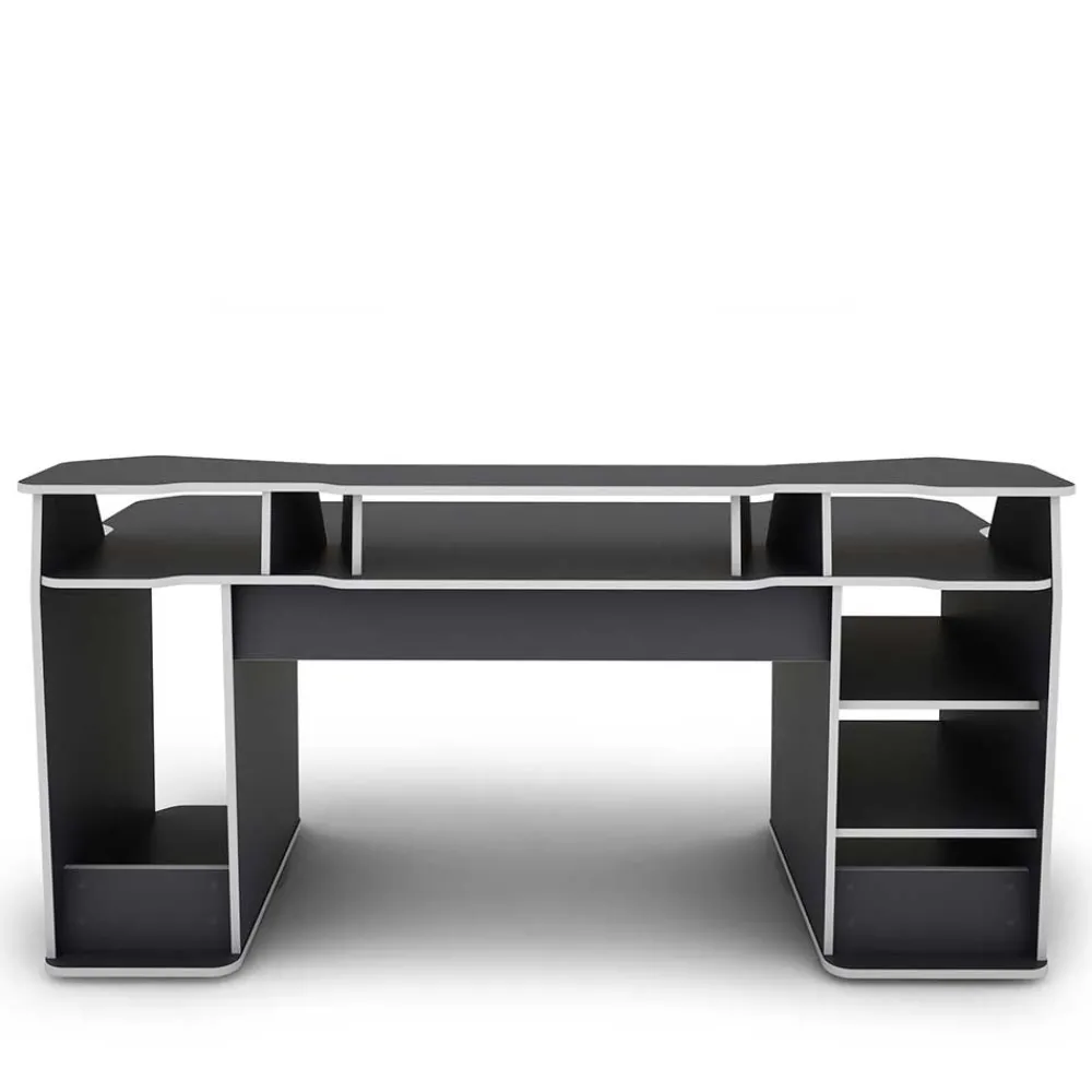 Wohnen Gaming-Computertisch in Anthrazit mit Weiß - Couras