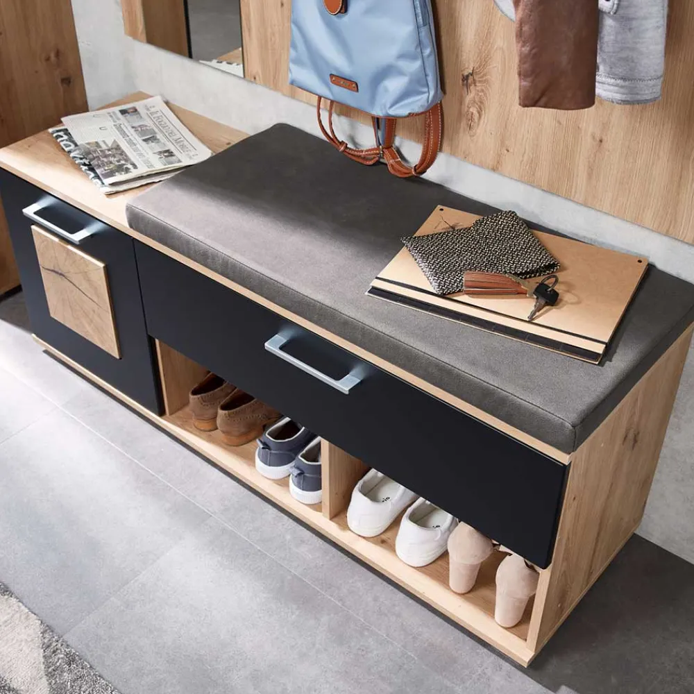 Wohnen Garderobe & Flurbank modern - Zelio (zweiteilig)