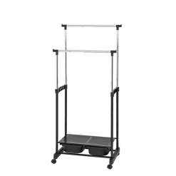 Wohnen Herrendiener*Garderobe auf Rollen Peritos mit Schuhablage