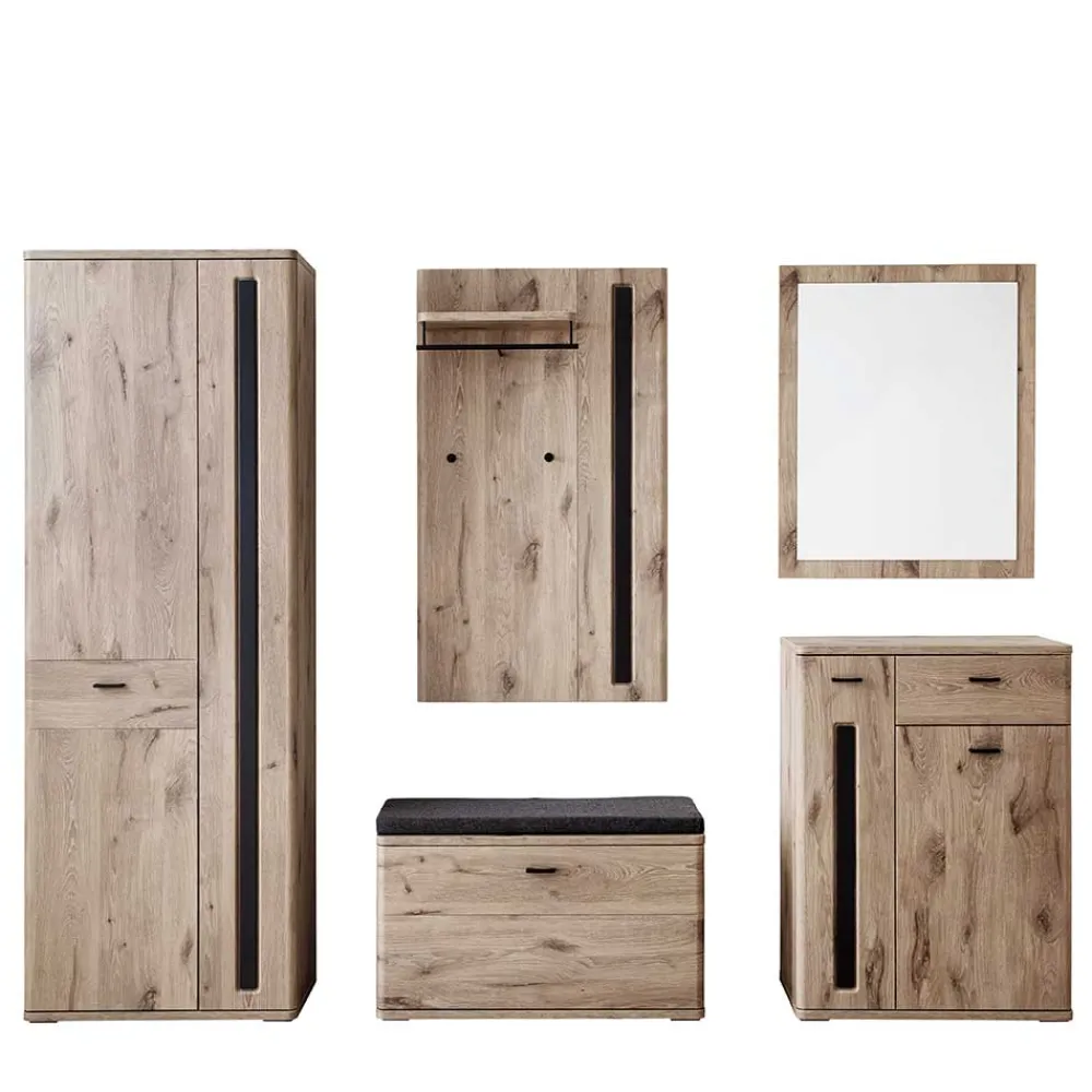 Wohnen Garderobe Dielenmöbel Set modern - Baiamare (fünfteilig)