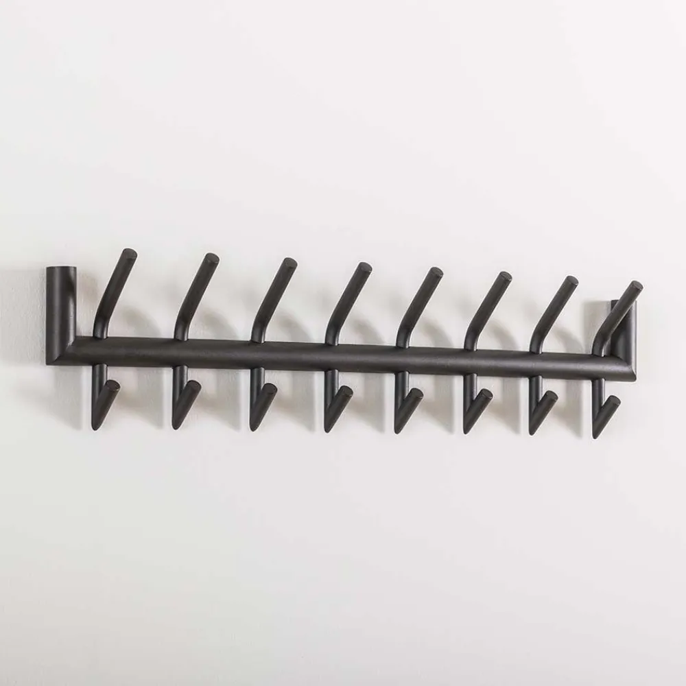 Wohnen Bürogarderoben*Garderobe Hakenleiste aus Metall Rundrohr - Quoterra