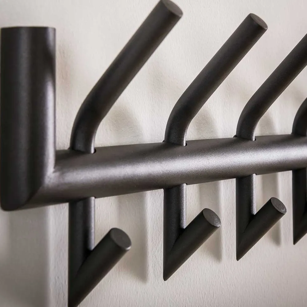 Wohnen Bürogarderoben*Garderobe Hakenleiste aus Metall Rundrohr - Quoterra