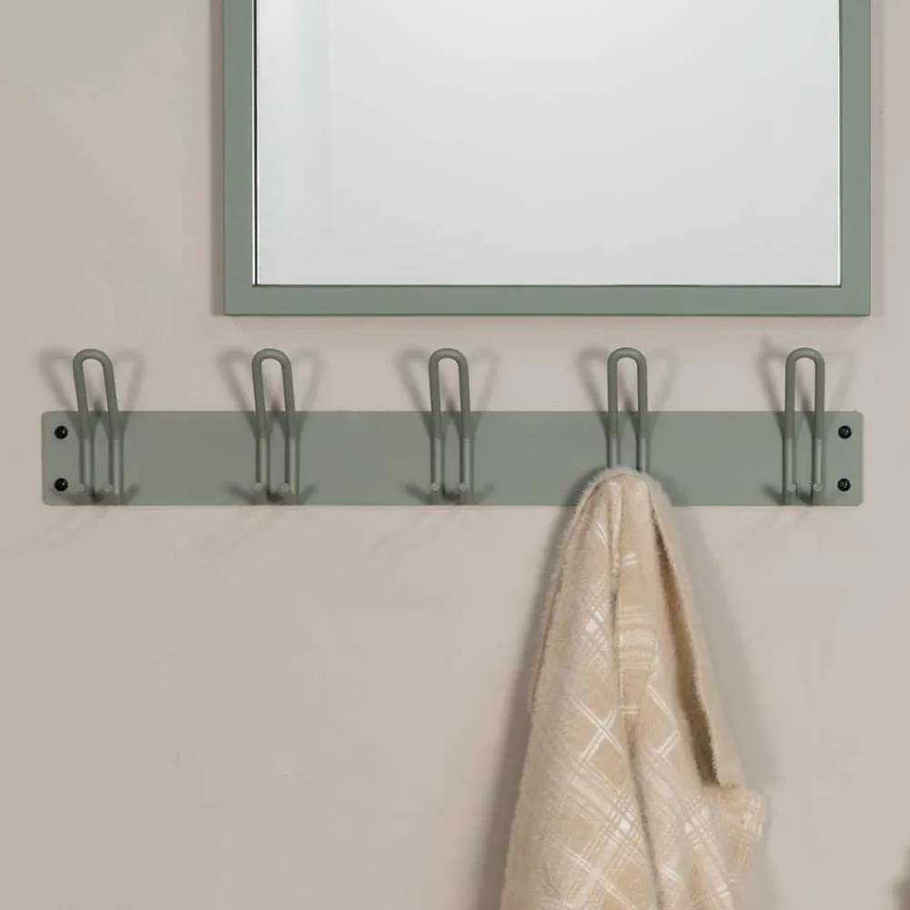 Wohnen Garderoben|Garderoben*Garderobe in Graugrün pulverbeschichtet - Mecia