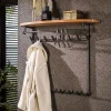 Wohnen Loft Möbel|Industrial Möbel*Garderobe mit 16 Haken und Stange - Drucana