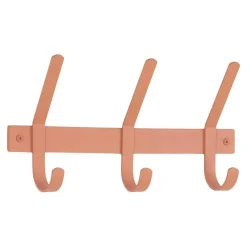 Wohnen Bürogarderoben*Garderobe mit drei Doppelhaken in Terracotta - Sabine