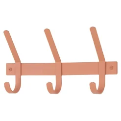 Wohnen Bürogarderoben*Garderobe mit drei Doppelhaken in Terracotta - Sabine