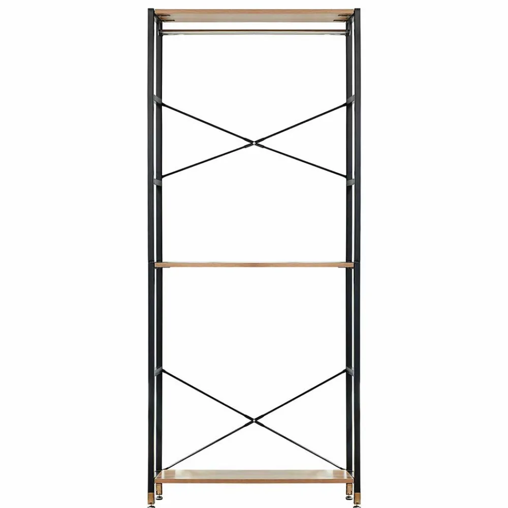 Wohnen Garderobe Regal mit 7 Fächern & 4 Stangen - Alis