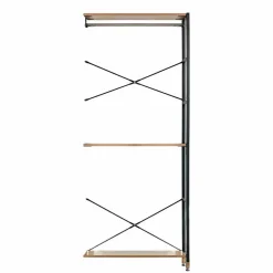 Wohnen Garderobe Regal mit 7 Fächern & 4 Stangen - Alis