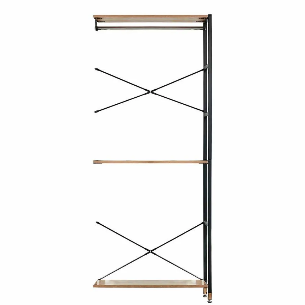 Wohnen Garderobe Regal mit 7 Fächern & 4 Stangen - Alis