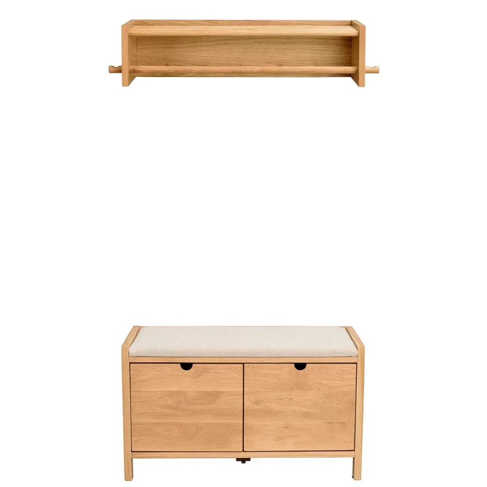 Wohnen Garderobe und Bank Kombi - Pastranac (zweiteilig)