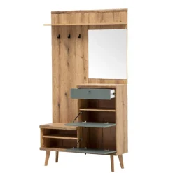 Wohnen Garderobe und Highboard Set - Oliva (zweiteilig)