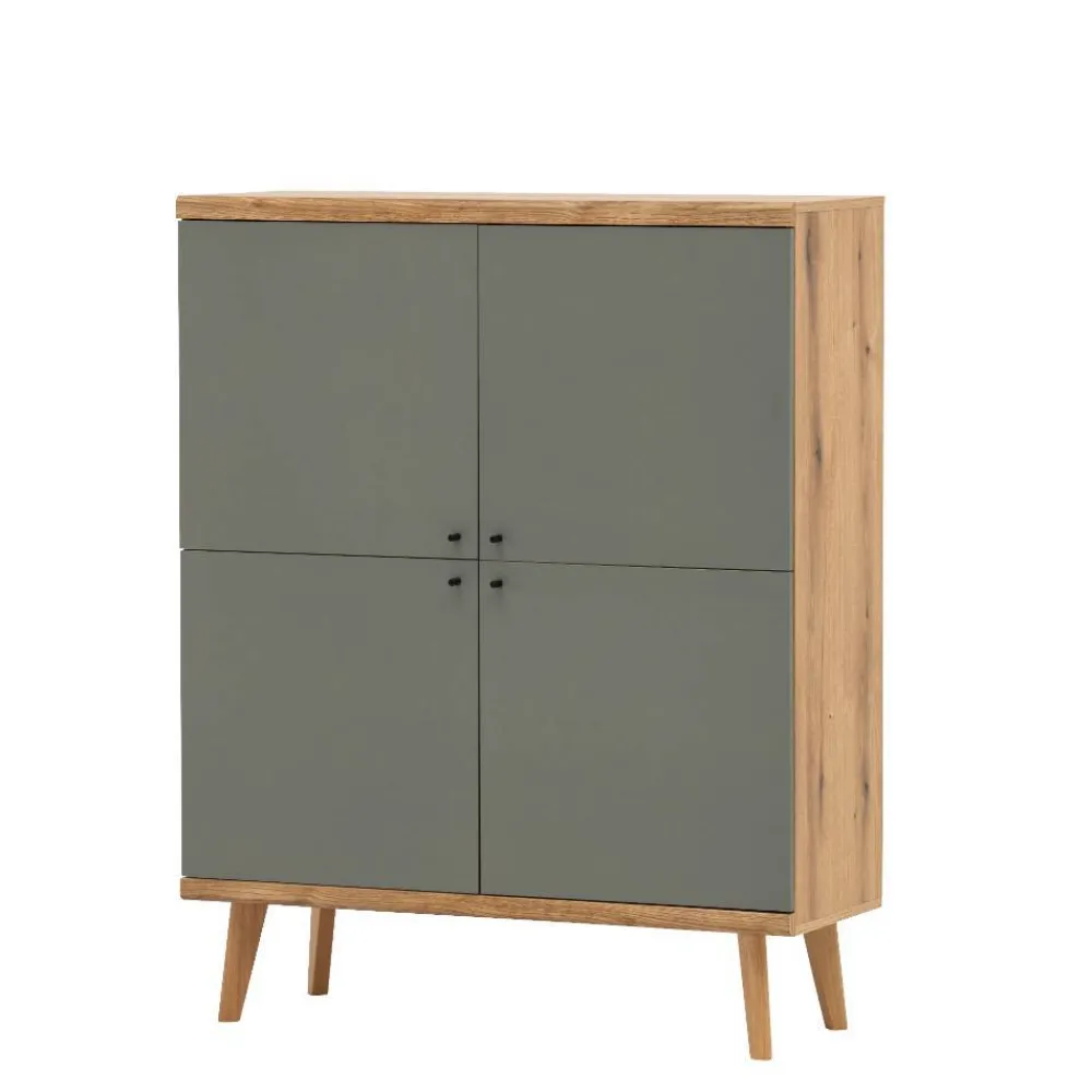 Wohnen Garderobe und Highboard Set - Oliva (zweiteilig)